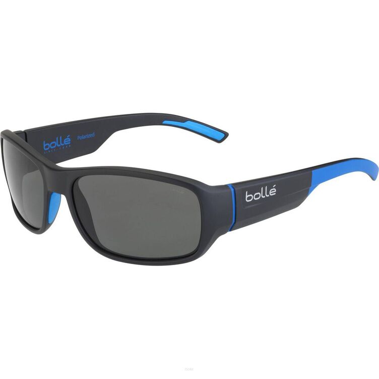 HERON Matte Black Blue Polarized